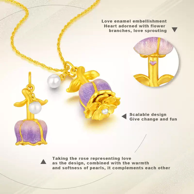 LOVILDS™Blooming Rose Necklace - Change Colors with your Mood!