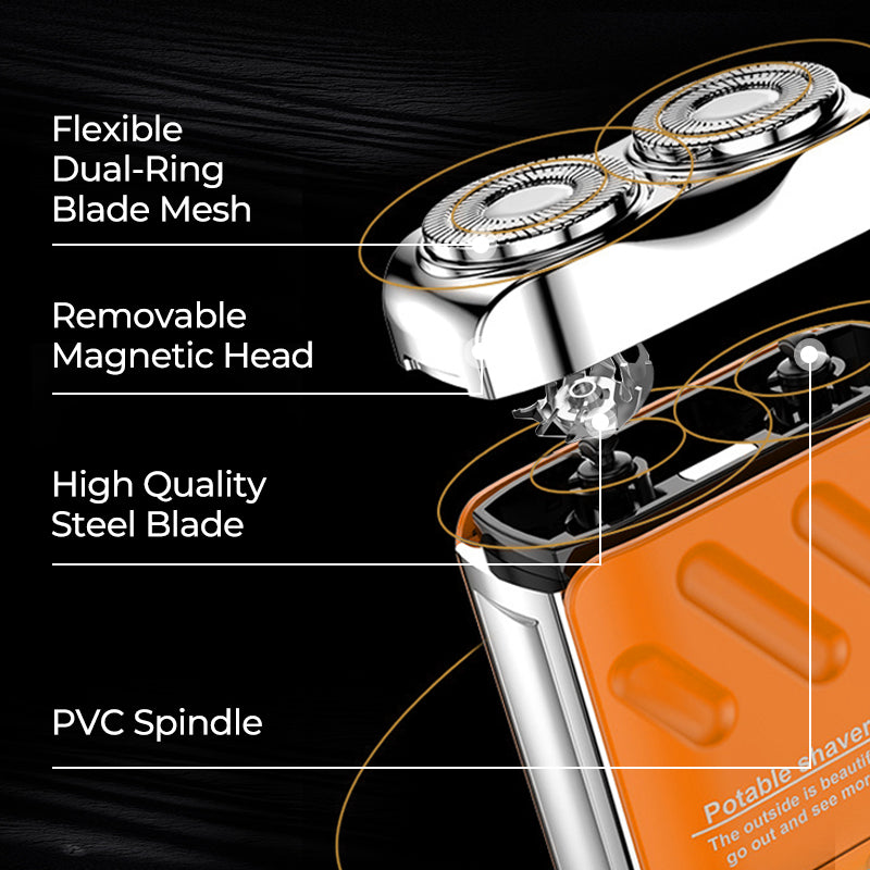 ⚡ 65% OFF Flash Sale!Double-Ring Portable Shaver – Perfect Gift for Every Guy